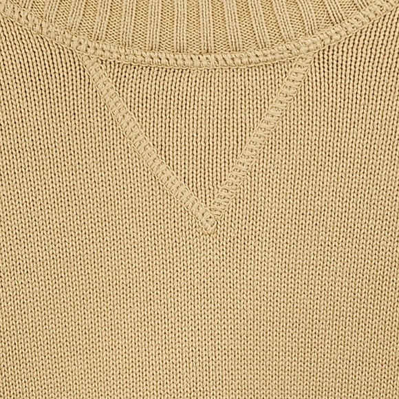 Eddie Baurer Men's Woven Cotton Crew Neck Sweater, Soft Gold, Size XLT - Picture 8 of 8